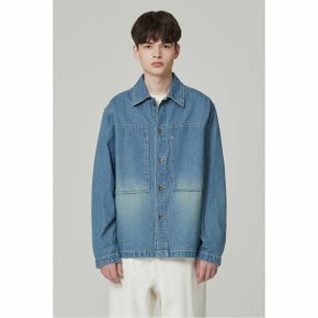 big square pocket denim shirts_CWSAW23201BUL