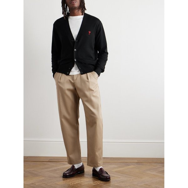 슬림핏 로고 자수 메리노 울 가디건 1647597354177695