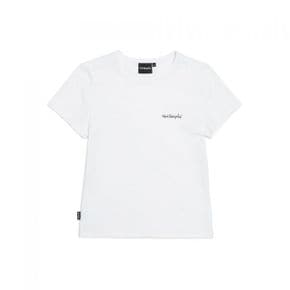 우먼즈 베이직 스몰 로고 반팔 티셔츠 - WHITE Z262WST700010 44694