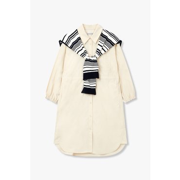 GCUT [지컷24F/W]자수 로고 케이프 셔츠 원피스(7224337601)