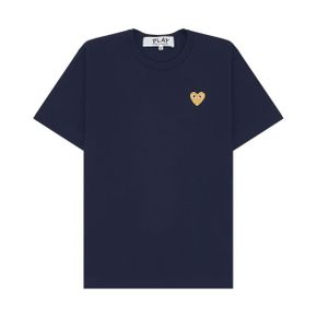 Play Comme des Garcons 플레이 꼼데가르송 골드 하트 티셔츠 네이비