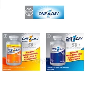 베이어 원어데이 50+ 여성+남성 종합비타민 각 300정 BAYER ONE A DAY 50+ MULTIVITAMIN