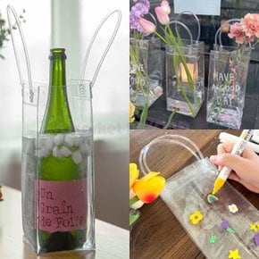 와인 칠링백 쿨러 칠러 PVC 투명 방수 샴페인 아이스 와인가방