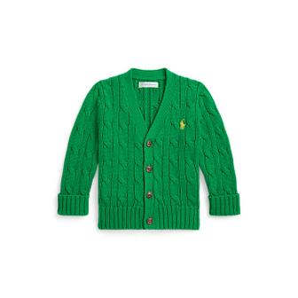 폴로 랄프 로렌 랄프 로렌 베이비 남아 케이블 니트 코튼 V넥 카디건(CWPOSWEI6820290300)