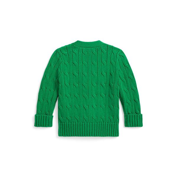 랄프 로렌 베이비 남아 케이블 니트 코튼 V넥 카디건(CWPOSWEI6820290300)