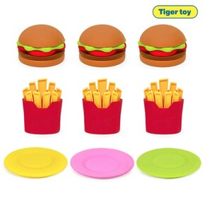 티거토이 햄버거/감자칩만들기+교구바구니(대)1개(색상랜덤)