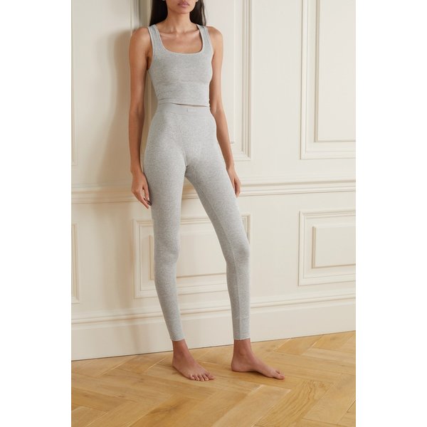 스킴스 서멀 골지 코튼 혼방 레깅스 수트 라이트 그레이 1647597321626684