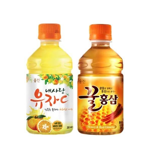 내사랑 유자C/꿀홍삼 280ml 12펫 택1
