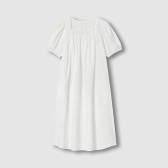 JAJU 여 아일렛 시어 반팔 파자마 원피스 J206203065001