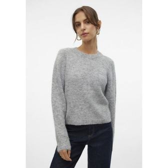 이스퀘어 5215463 Vero Moda VMNOVAH O NECK - Jumper medium grey melange