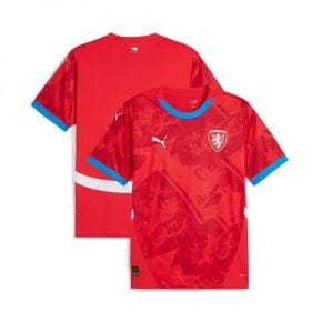 맨즈 레드 Czech Republic National 팀 2024 홈 Replica 저지 - 레드 9047572