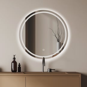 LED 벽걸이 화장실 화장대 인테리어 루미나 원형 LED 조명 직접 간접 조명거울