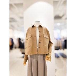 [파주점] [더아이잗컬렉션]린넨 돌먼 슬리브 셔츠 크롭 자켓 CS3B0JK441