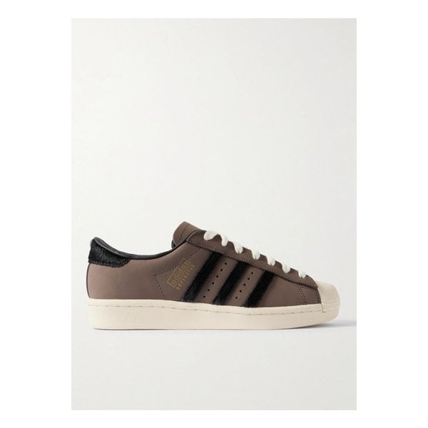 슈퍼스타 빈티지 카프 헤어 트리밍 누벅 스니커즈 초콜릿 1647597358657185