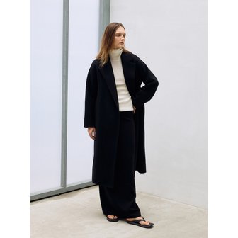 르희 super fine long knit skirt - italy merino wool 100% (black)