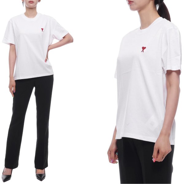 [부산점] 25SS 여성 하트 로고 반팔티셔츠 (BFUTS035 724 100 W 25S)