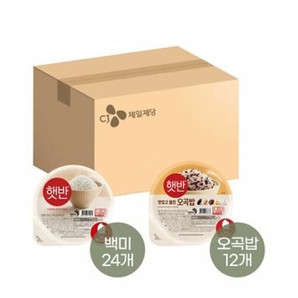 CJ제일제당 햇반 210g x24개+오곡밥 210g x12개