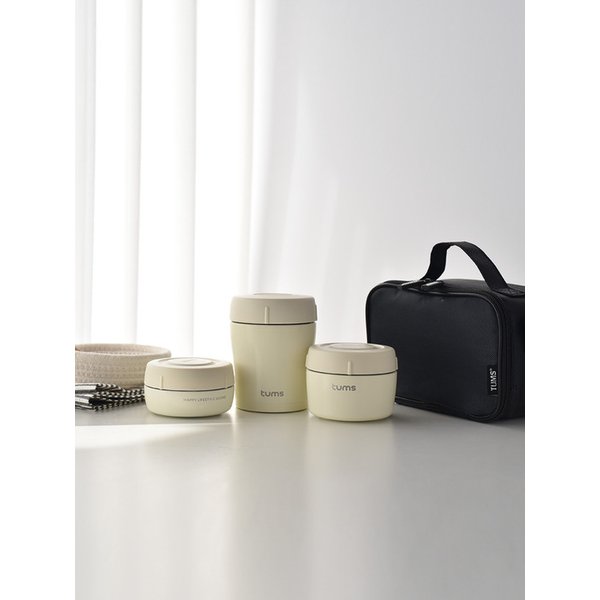 마카롱 보온도시락 세트 3P