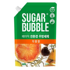 슈가버블 베이직 친환경 주방세제 자몽향 1.2L