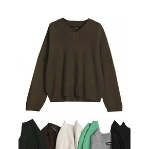 V-neck Overfit Knit - 6  COL