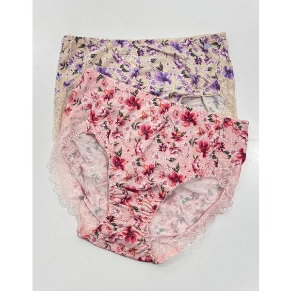 [여주점] 와코루 모달50수 스판 화려 꽃패턴 백레이스 팬티 [WPT4264A]