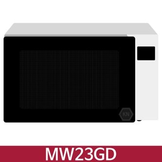  LG MW23GD 전자레인지 23L 화이트 (블랙글래스) / KN