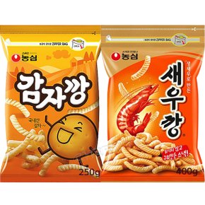 농심 감자깡250g(1) + 새우깡400g(1) =2봉지(박스안심포장) 대용량과자