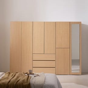 보루네오 마르체 모엔 2500 전신거울 시스템 서랍 옷장 A세트 BKC836C