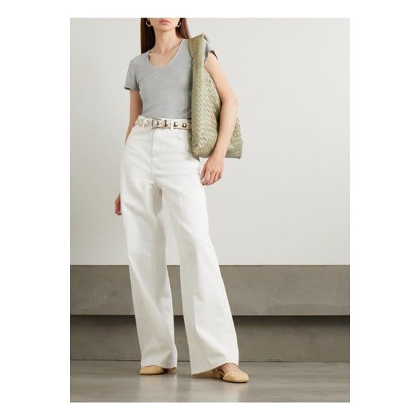 캐주얼 슬럽 코튼 저지 티셔츠 그레이 1647597359785116