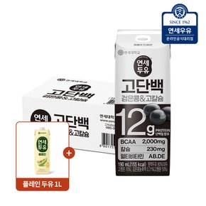 연세 고단백 검은콩 고칼슘 두유 24팩 + 플레인두유 1L