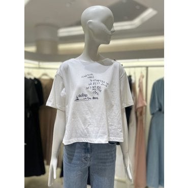 ZOOC 레터링 라운드 티셔츠 Z252PSM030