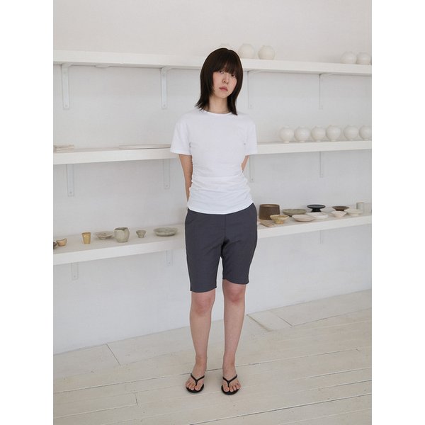 slim capri pants (grey)