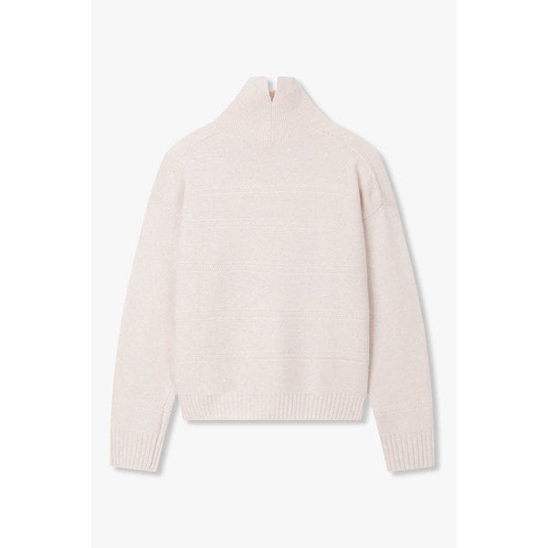 스트라이프 하이넥 니트 풀오버 IA15452060107