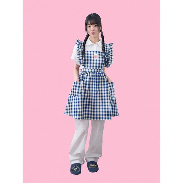 시그니처 프릴 앞치마 (네이비)