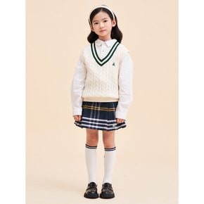 [30%OFF][BEANPOLE KIDS] 면기모 체크 치마바지  그린 (BI3927G91M)