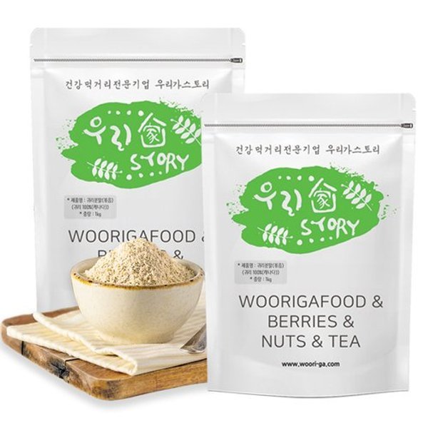 캐나다산 볶은 귀리 가루 분말 1kg 2봉 귀리 우유 쉐이크
