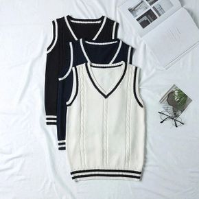 교복몰 남녀공용 라인 니트 3컬러 조끼 니트조끼_P355553513