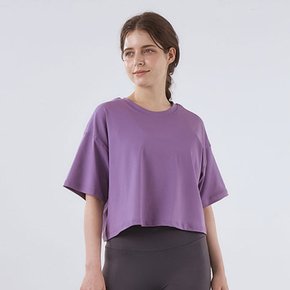 요가복 크롭 루즈 반팔티 SPATS24001