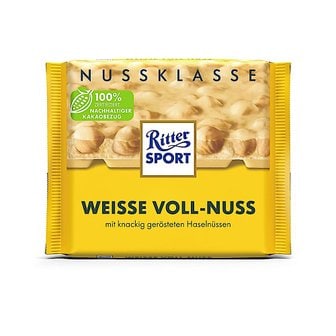  리터스포트 헤이즐넛 화이트 초콜릿 Ritter Sport Weisse Voll-Nuss 100g 6개