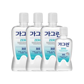 동아제약 가그린 제로 750ml 3개+250ml 1개 /구강청결제 가글