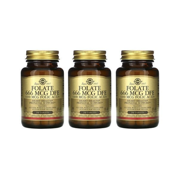 엽산 666 폴릭 에시드 400mcg 250정 X 3통