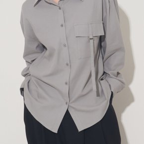 CMNMSTUDIO / Hush rouge strap pocket shirts (3 Color)