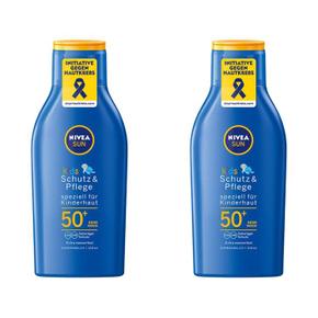 [해외직구] 독일직구 Nivea 니베아 키즈 프로텍션 앤 케어 선 밀크 트레블 사이즈 SPF50+ 100ml 2팩