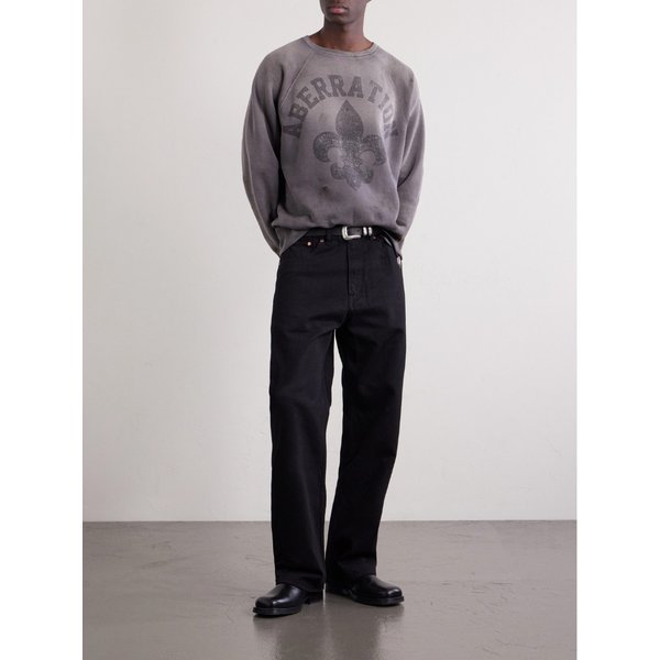 애버레이션 디스트레스드 프린트 코튼 저지 스웨터 46376663162962411