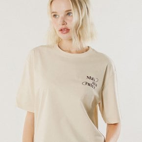 mars planet cool cotton T-shirt _Beige