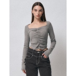 sq shirring t [grey]