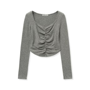 sq shirring t [grey]