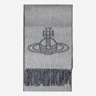 비비안웨스트우드 [시흥점] [비비안 웨스트우드]5F 81030006 W00ZH P407 더블 로고 머플러 미네랄 그레이