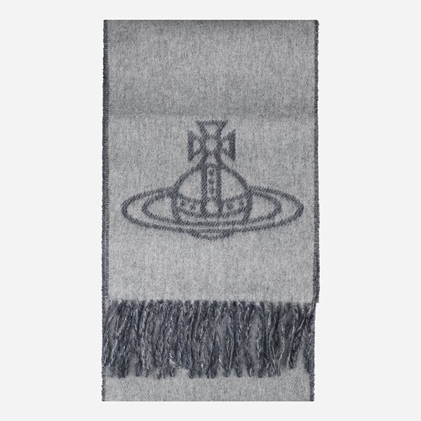 [시흥점] [비비안 웨스트우드]5F 81030006 W00ZH P407 더블 로고 머플러 미네랄 그레이