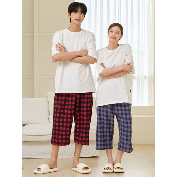 덩크 요루체크 7부 파자마바지 남여공용 여름잠옷 홈웨어 4colors